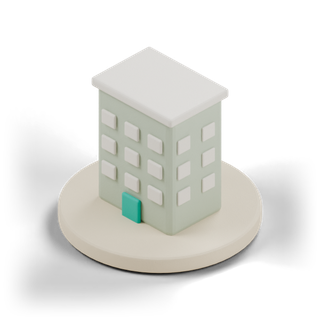 Clay model of an office building