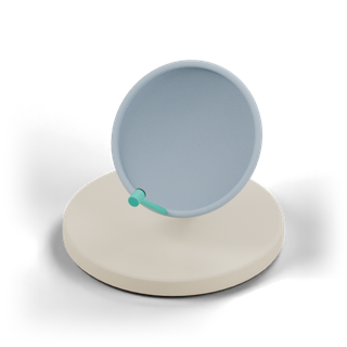 Clay model of a satellite dish