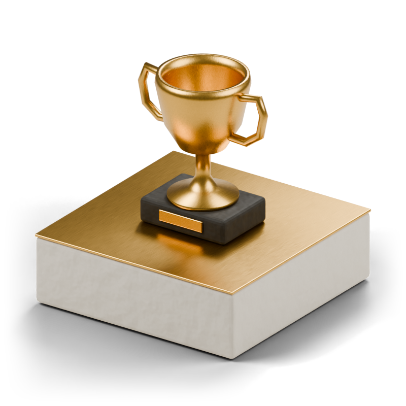Trophy for sixteen AWS certifications